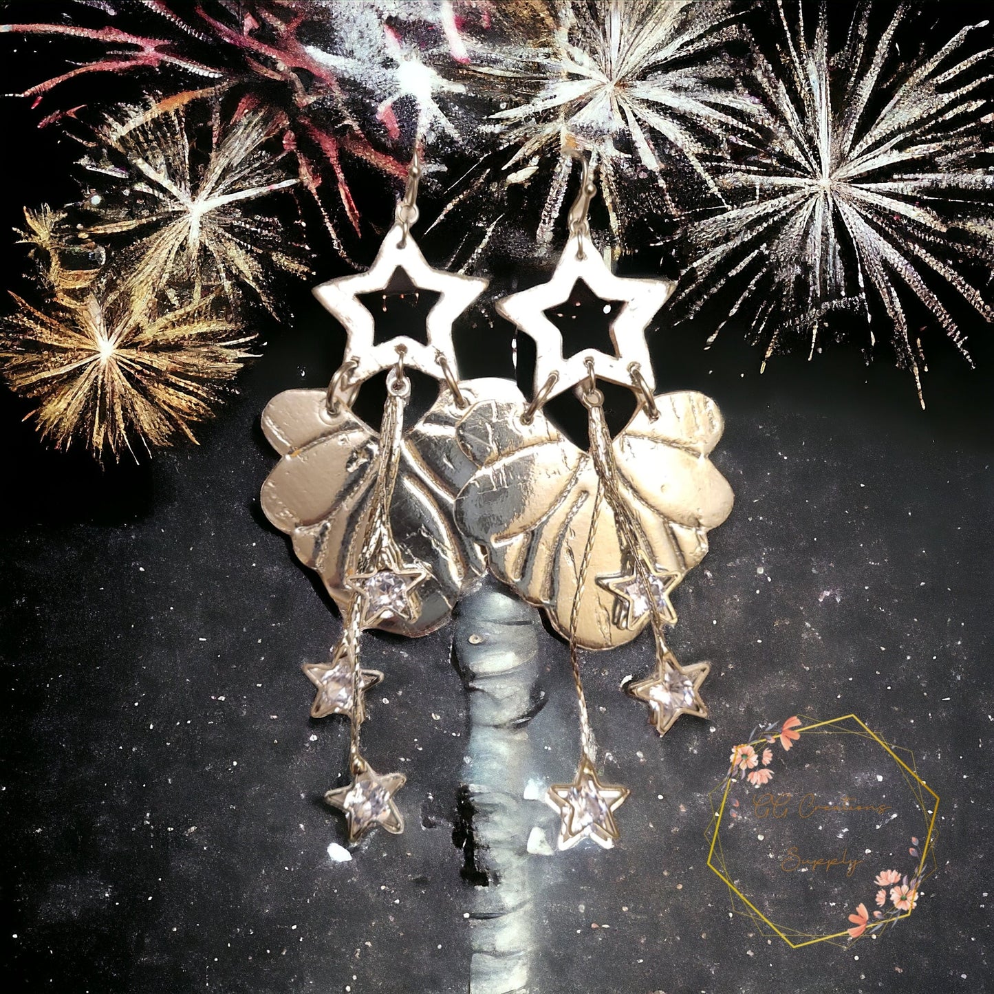 Preorder- Once Upon a Star Die -Open Stars- Steel Rule Wooden Earring Die