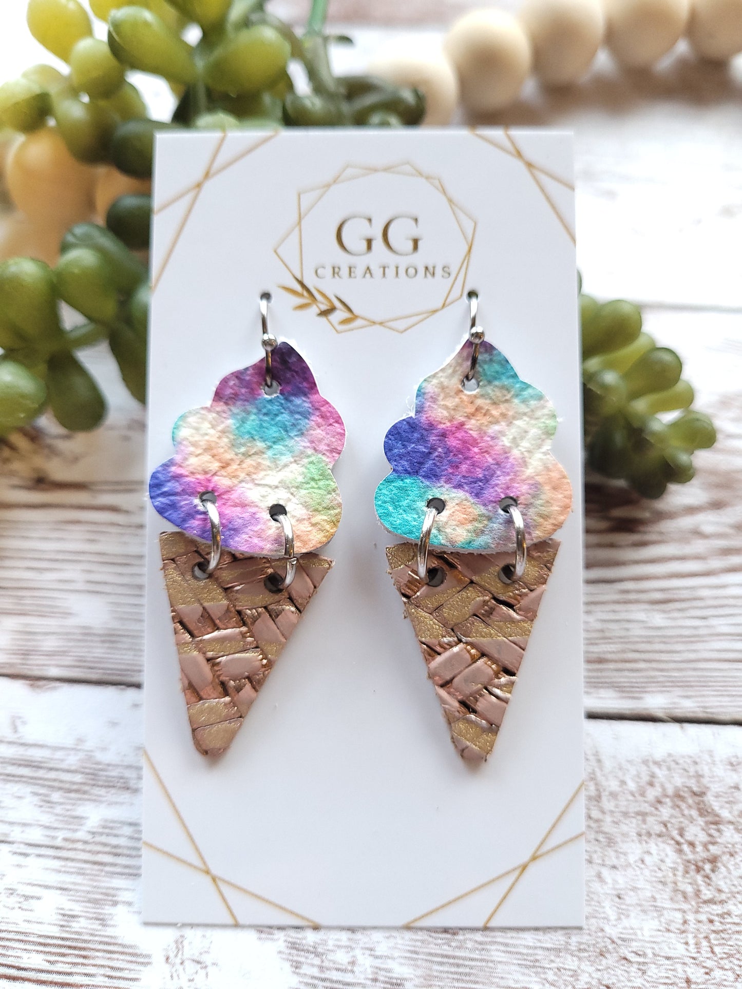Preorder - Ice Cream - Cone & Cup - Steel Rule Wooden Earring Die