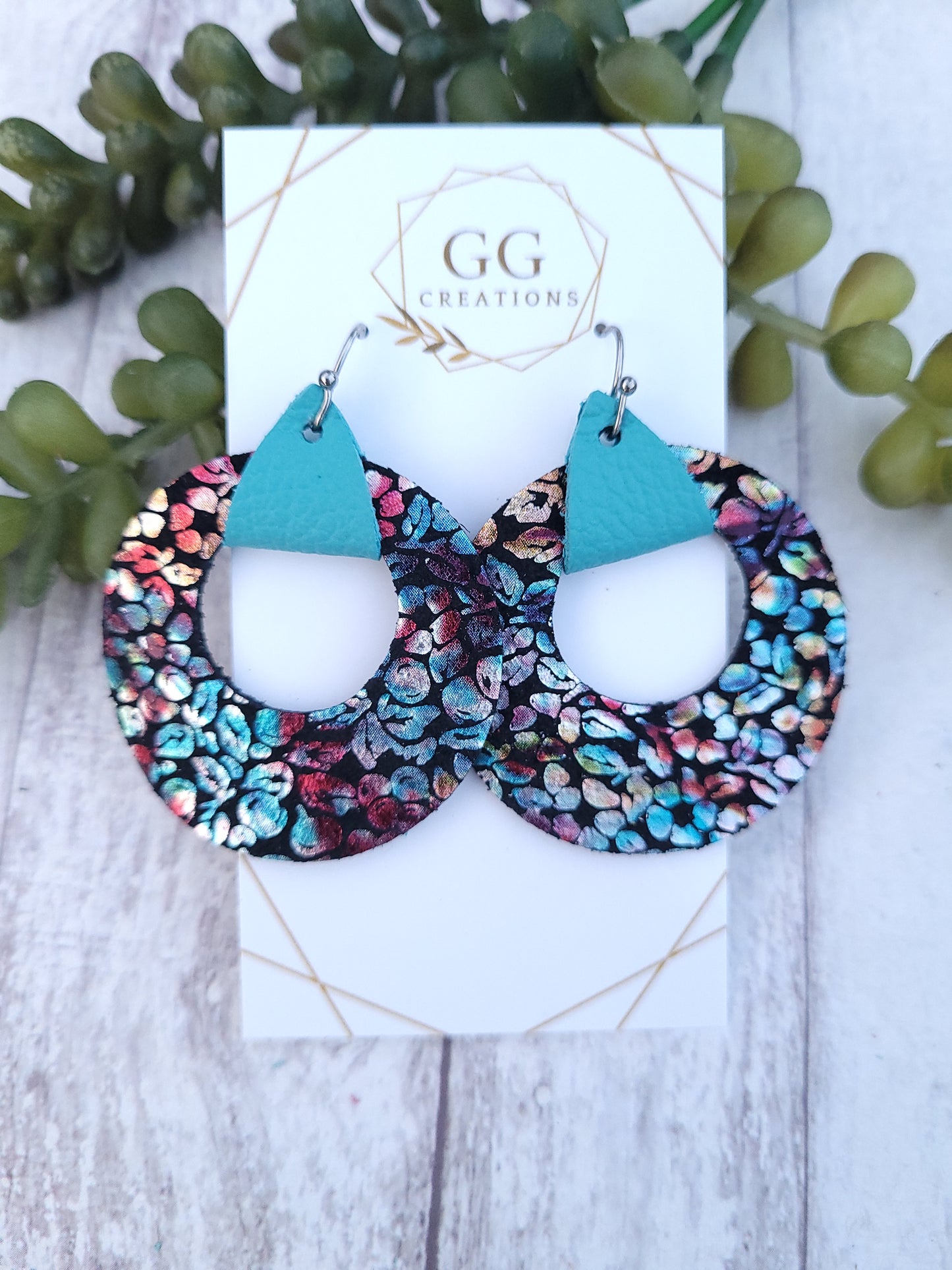 Trio Drop - Geometric Shapes with Tabs - Steel Rule Wooden Earring Die