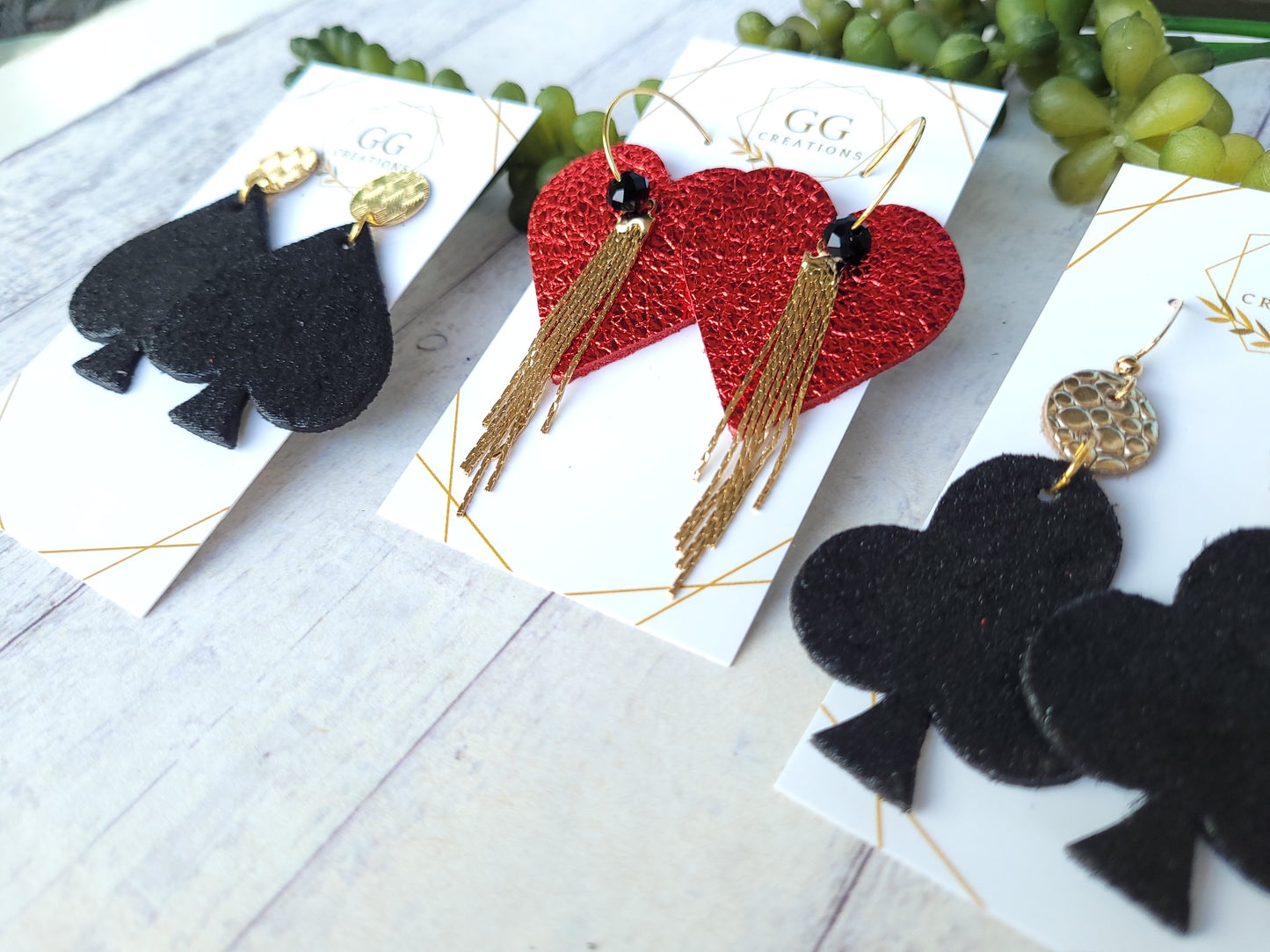 Preorder - Card Suit - Steel Rule Wooden Earring Die