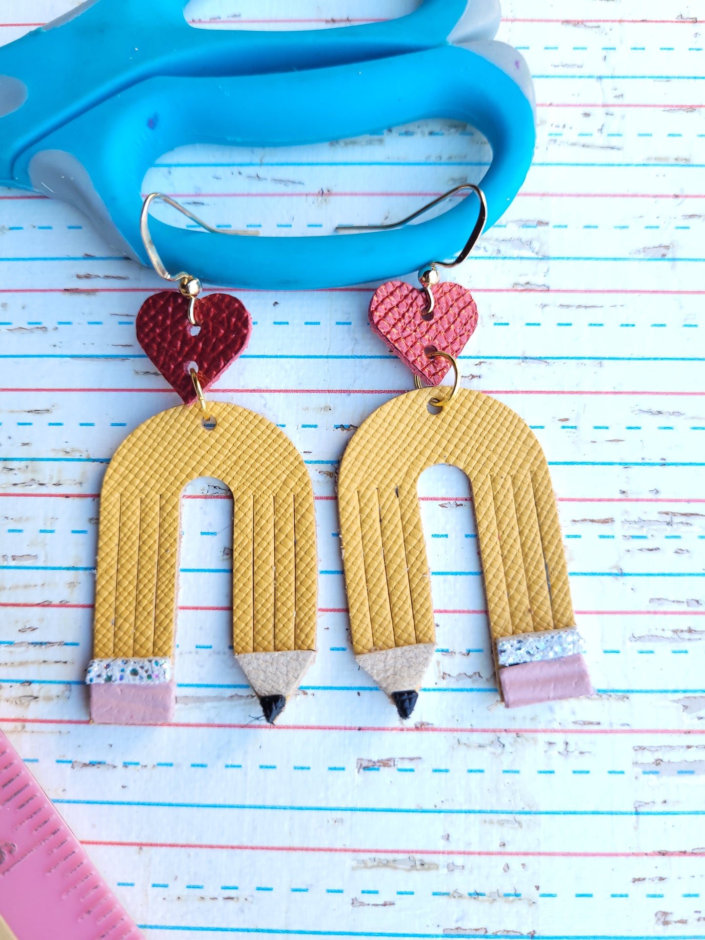 Preorder - Arched Pencil Earrings - Steel Rule Wooden Earring Die