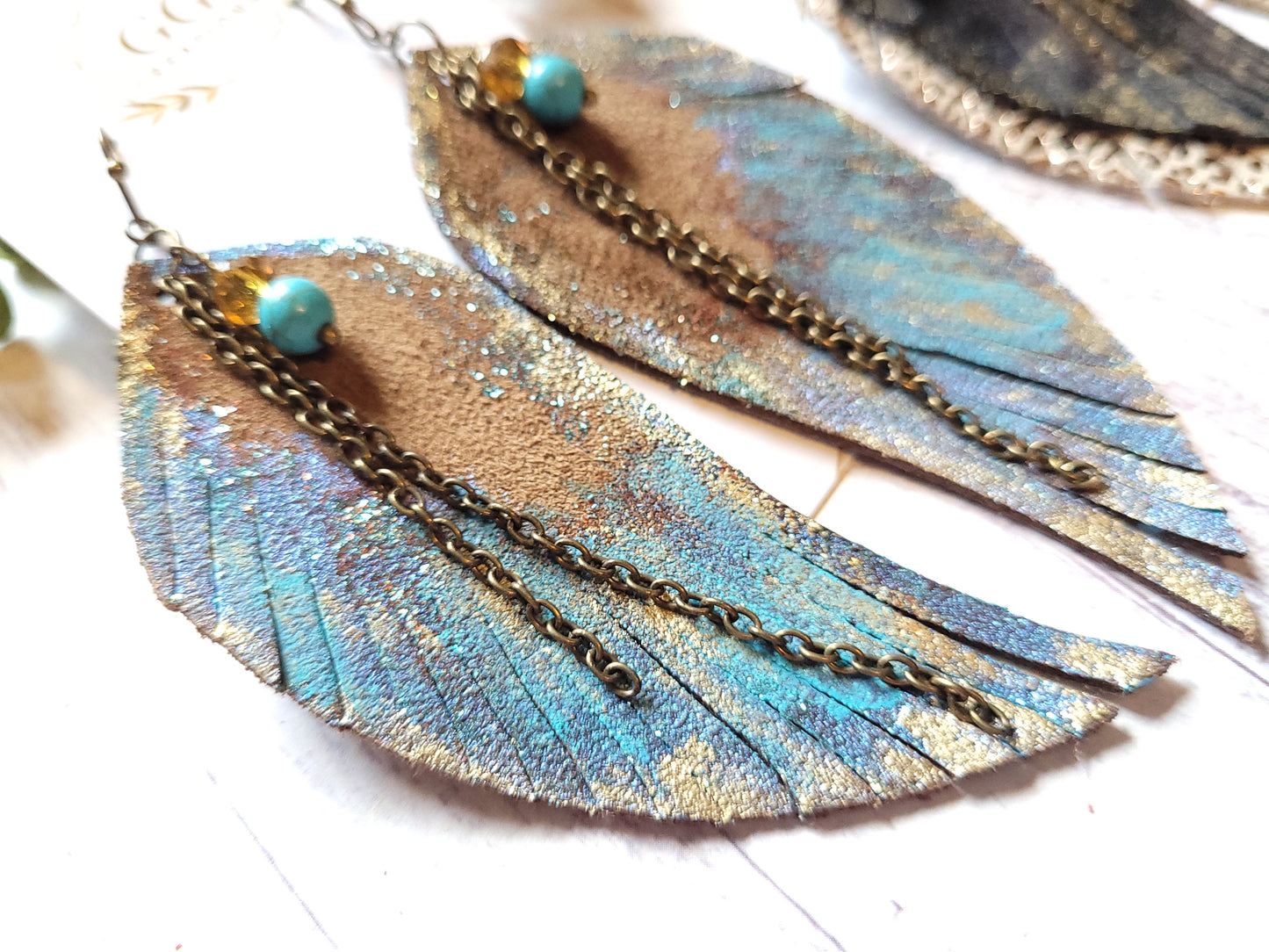 Dawning Side Fringe Feather - Steel Rule Earring Die