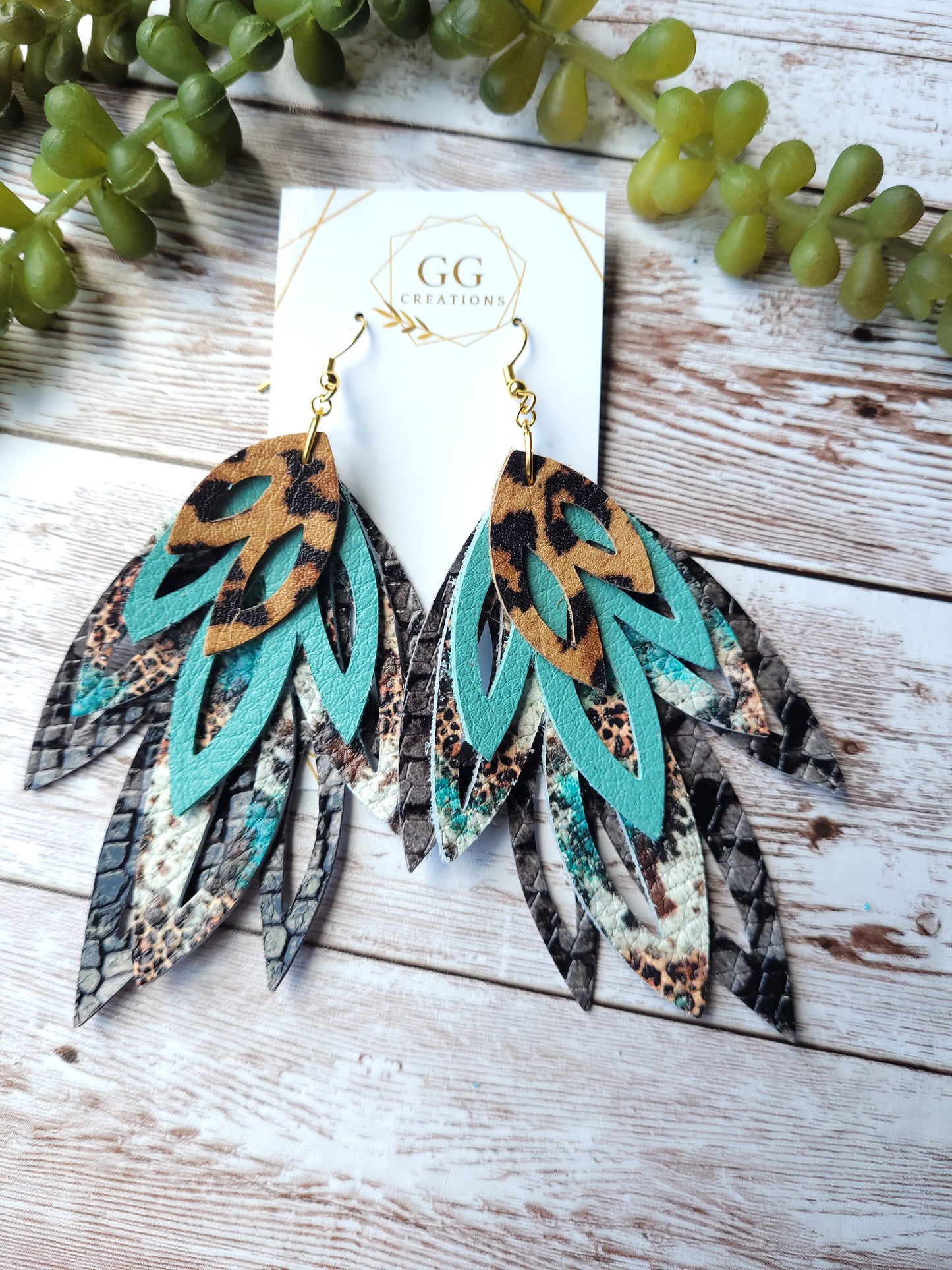 Boho Leaves - Steel Rule Wooden Earring Die
