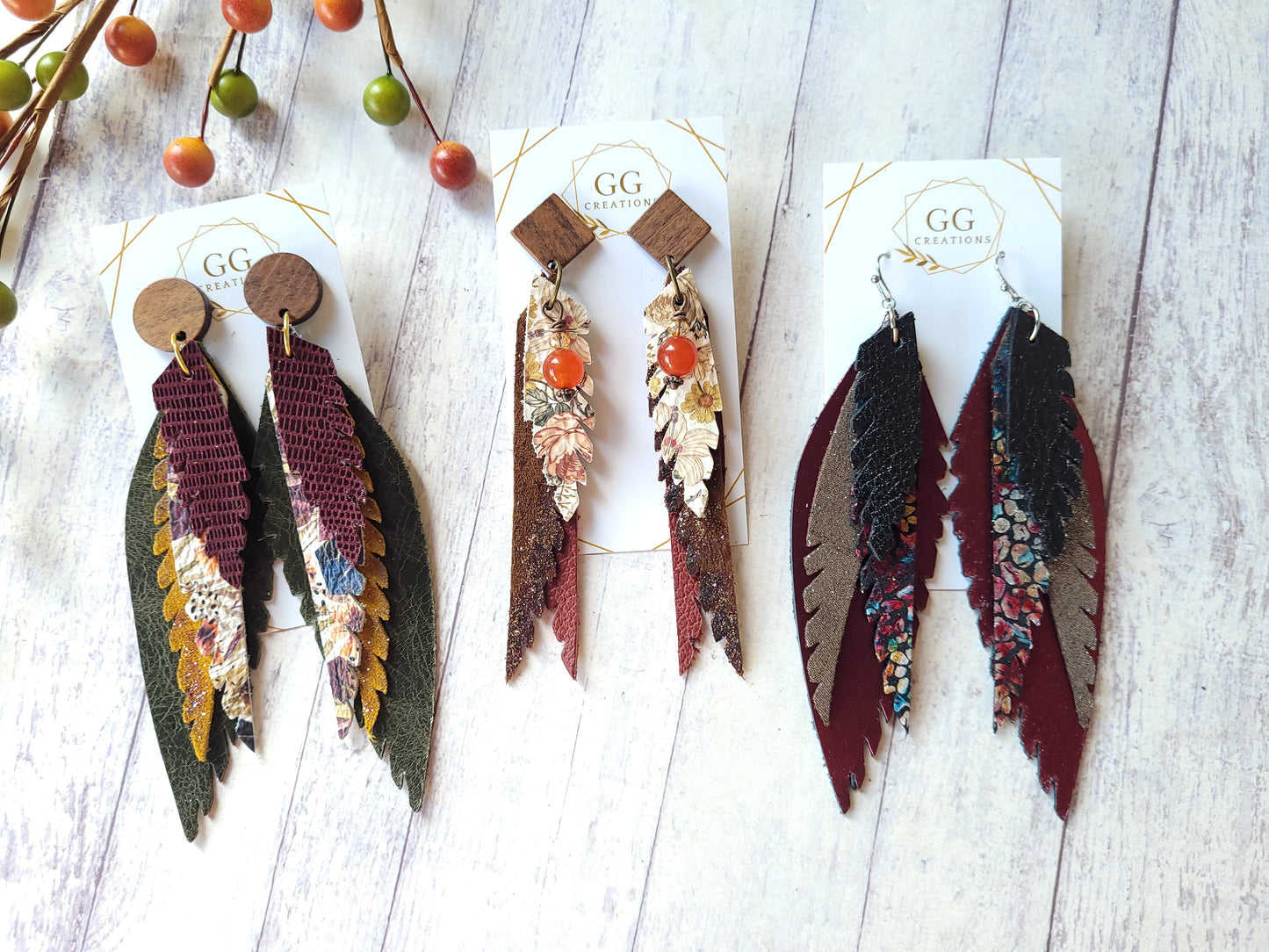 Preorder - Ellie - Side Fringe Feathers - Steel Rule Wooden Die