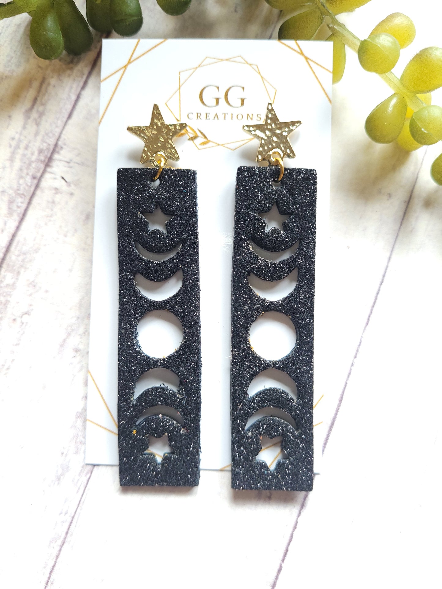 Preorder - Moon Phase - Rectangle - Steel Rule Wooden Earring Die