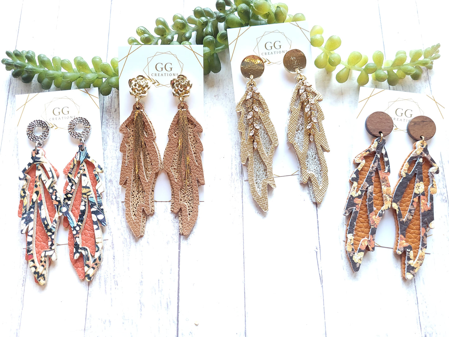 Preorder - Melissa 3"- Cut out Feather Die- Steel Rule Wooden Earring Die