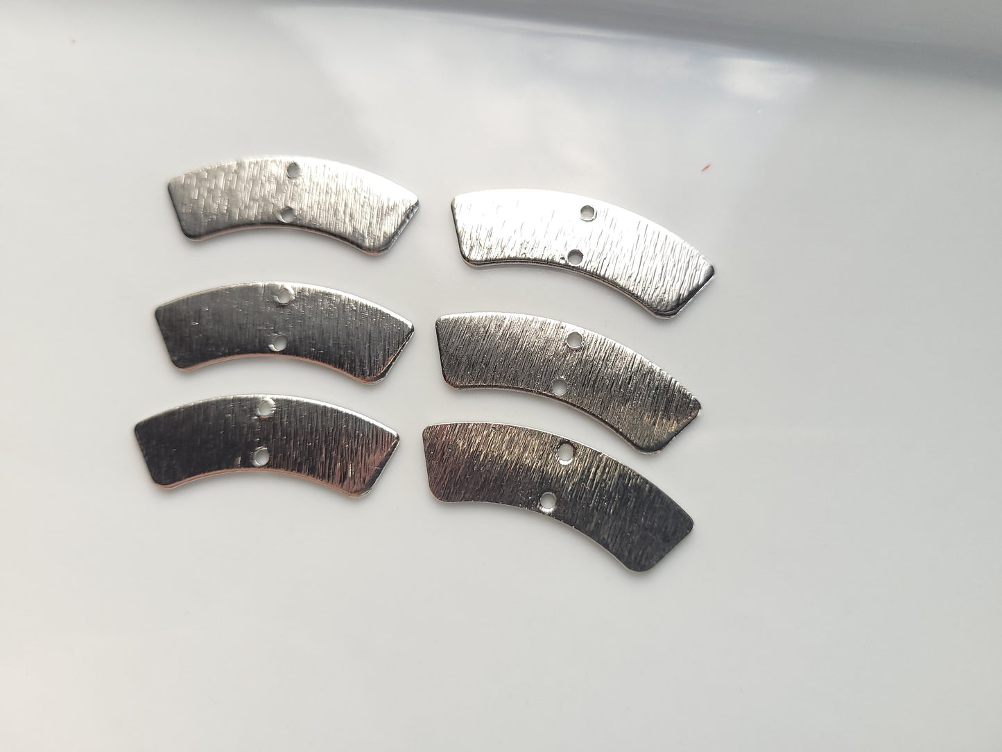 Bridge Charms Connectors (brushed) - Mixed colors/silver and gold - 12 pieces (6 pair)