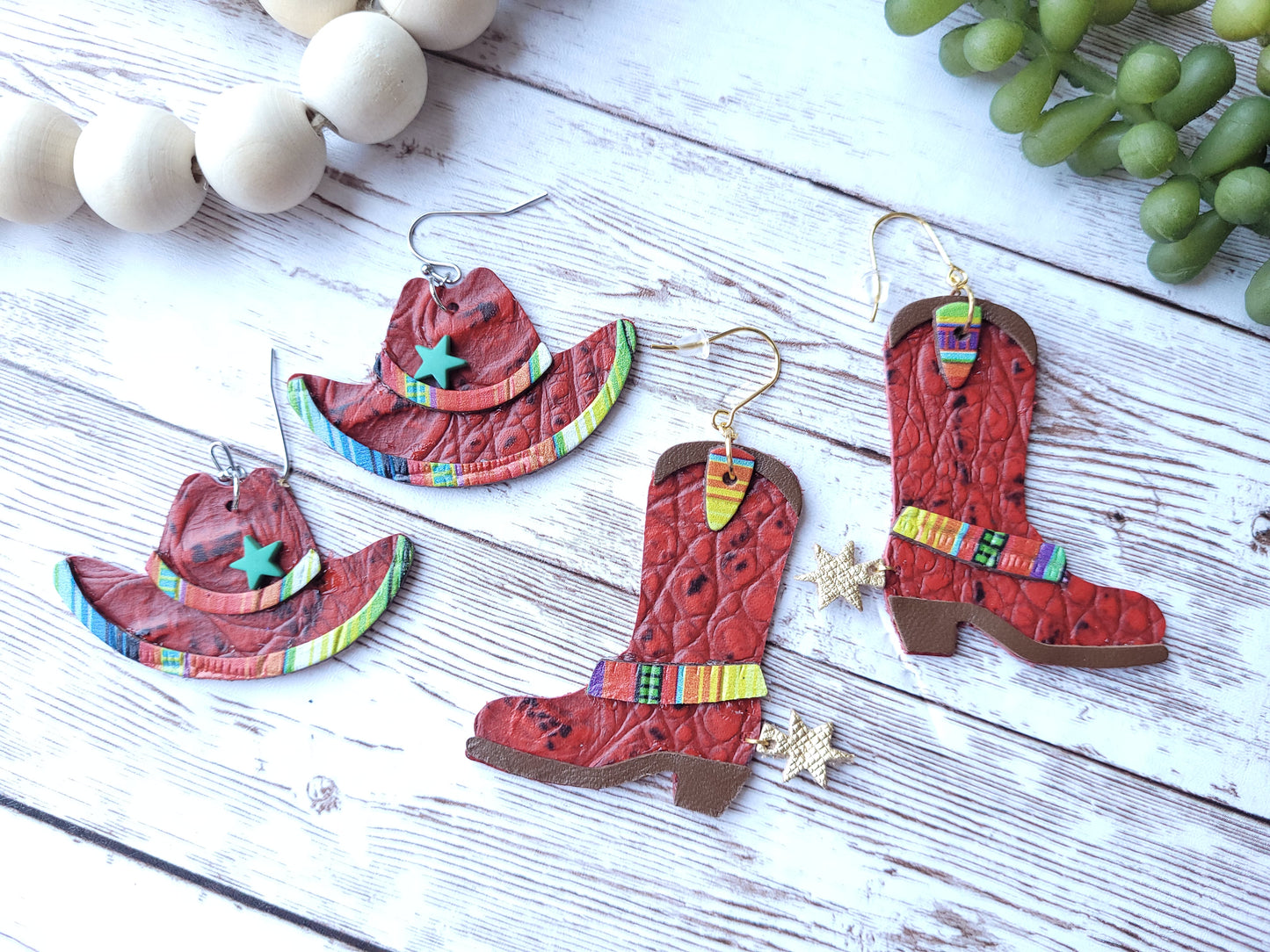 Preorder - Cowboy Boot and Hat - Steel Rule Wooden Earring Die