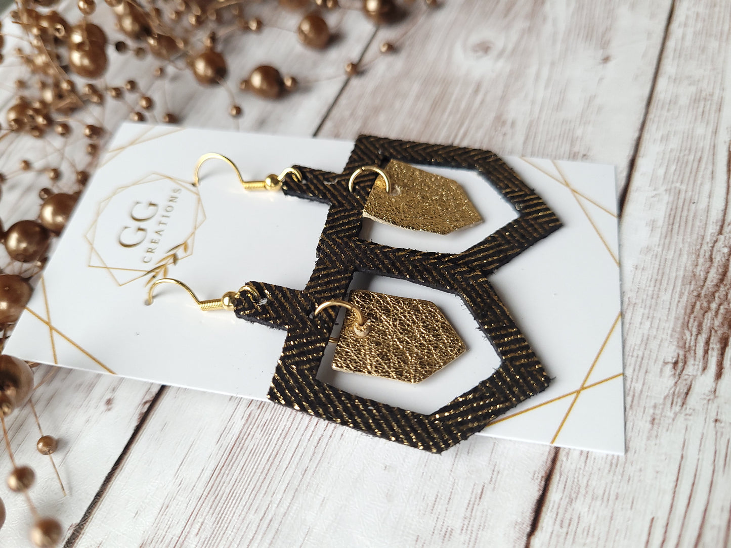 Preorder - Double Driedel - Pair - Steel Rule Wooden Earring Die