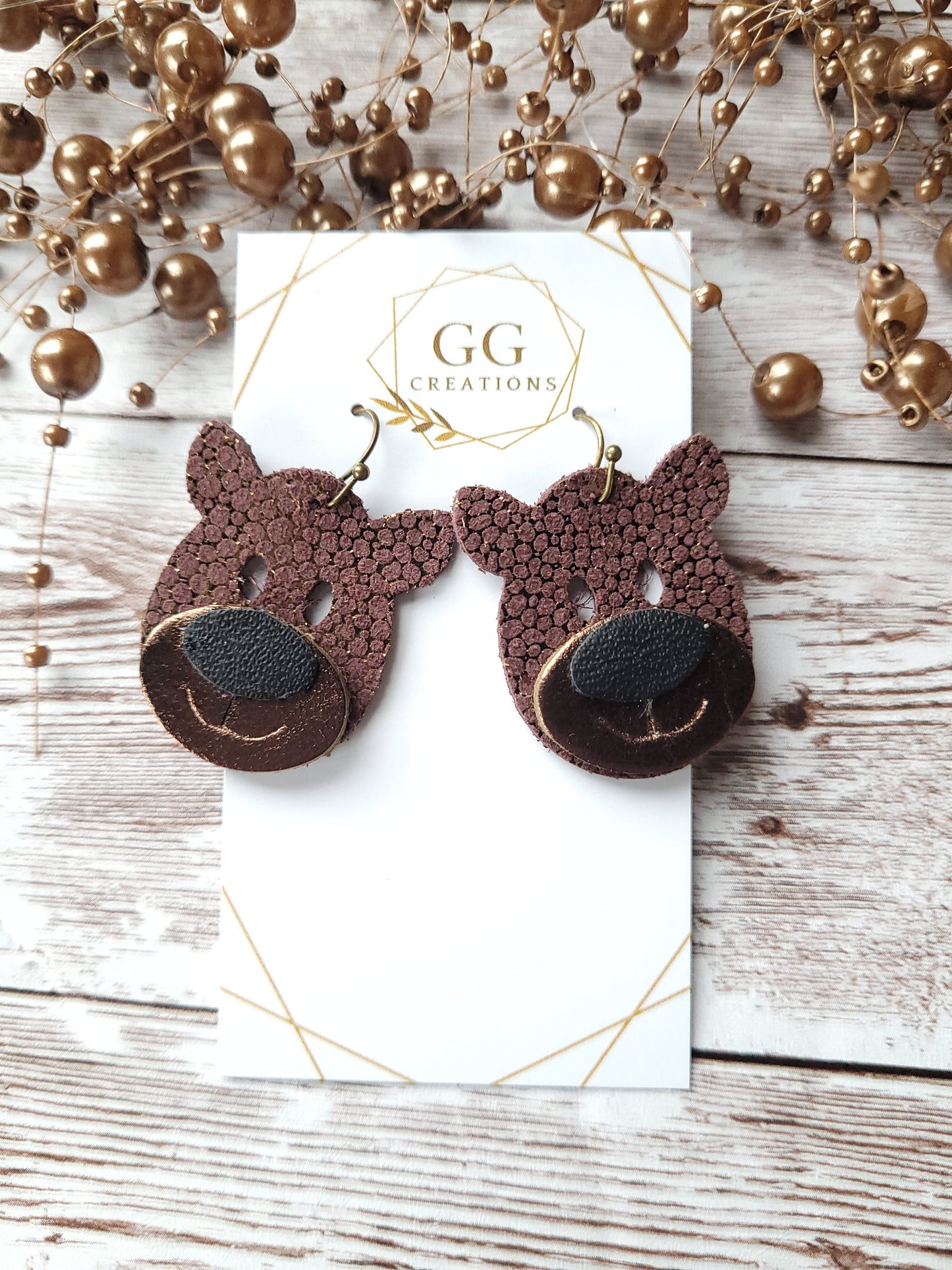 Reindeer/Bear - Steel Rule Wooden Earring Die