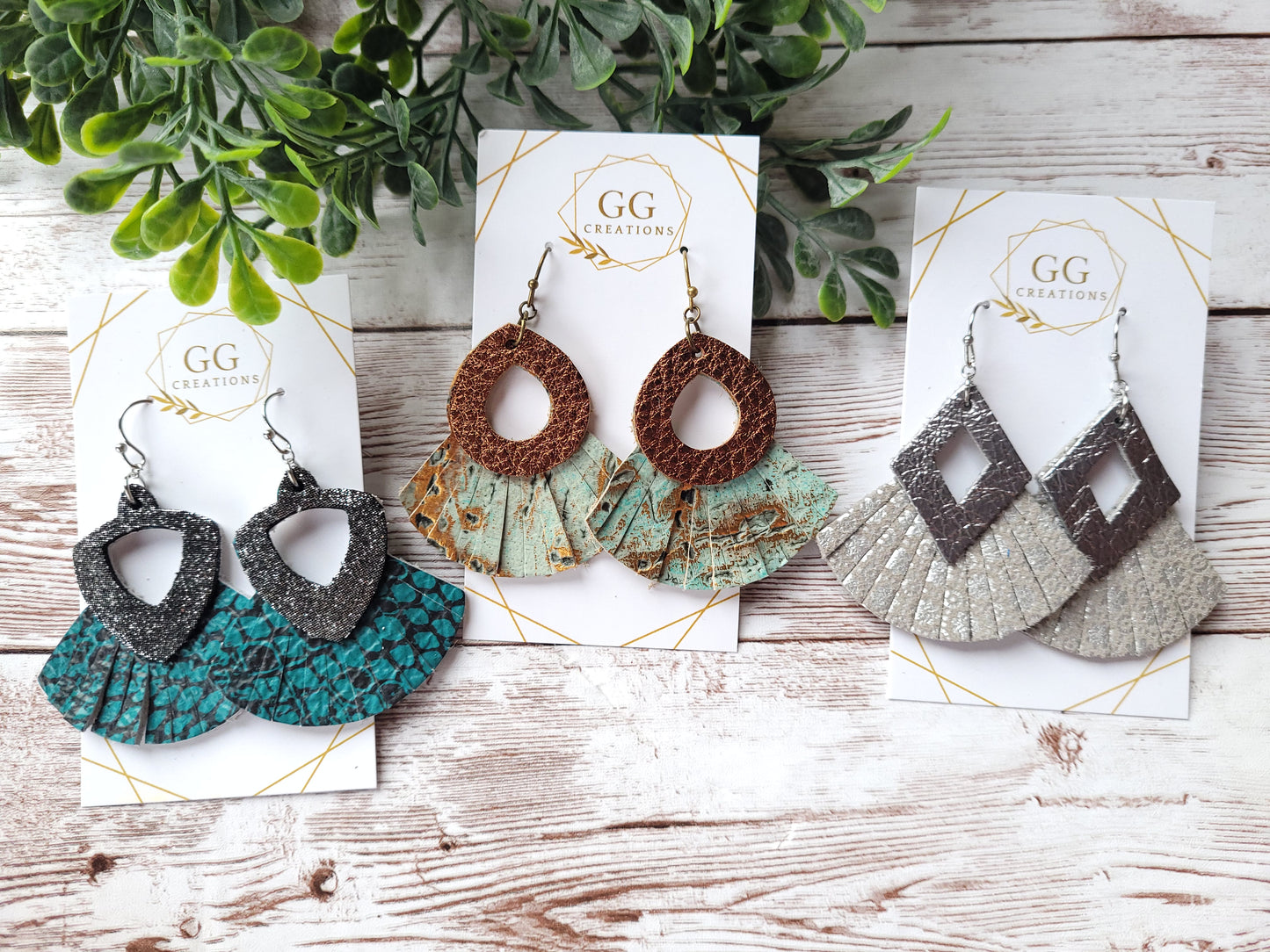 Geometric Fan Fringe Trio - 1.75" - Steel Rule Wooden Earring Die