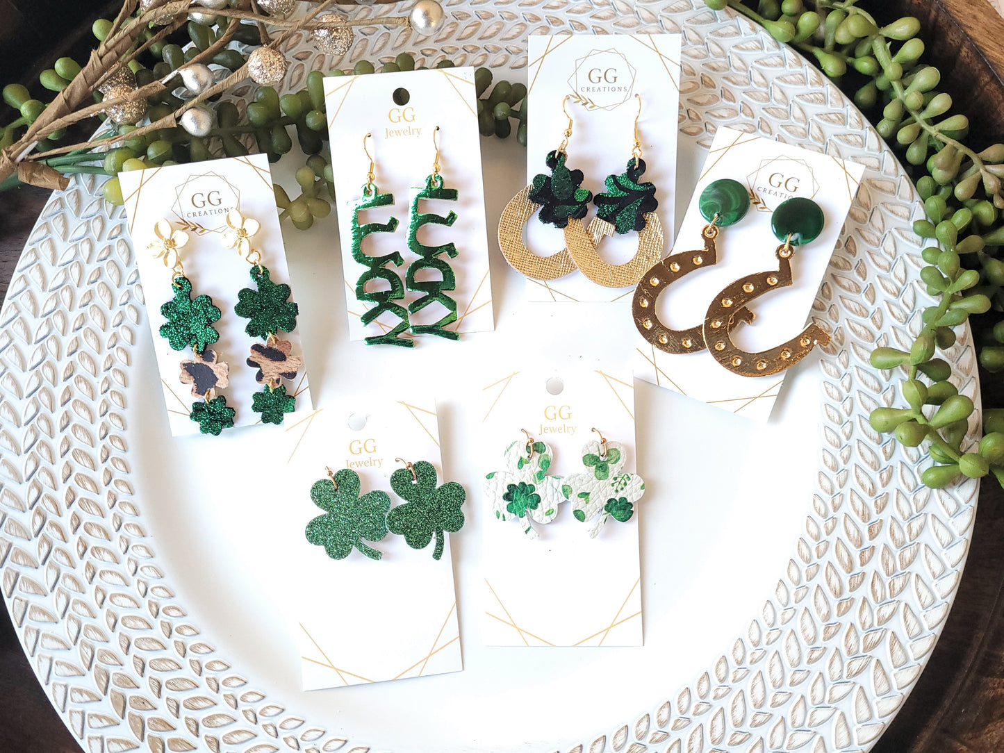 St. Patrick's Day- Multiple pieces - Steel Rule Wooden Earring Die