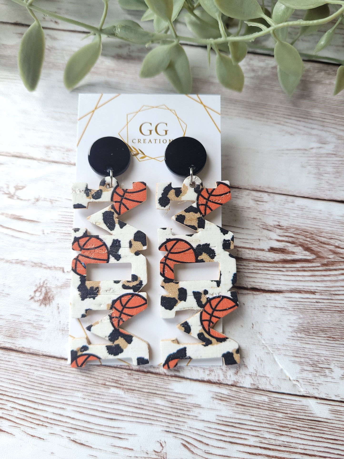 MOM - 2.25" Pair - Steel Rule Wooden Earring Die