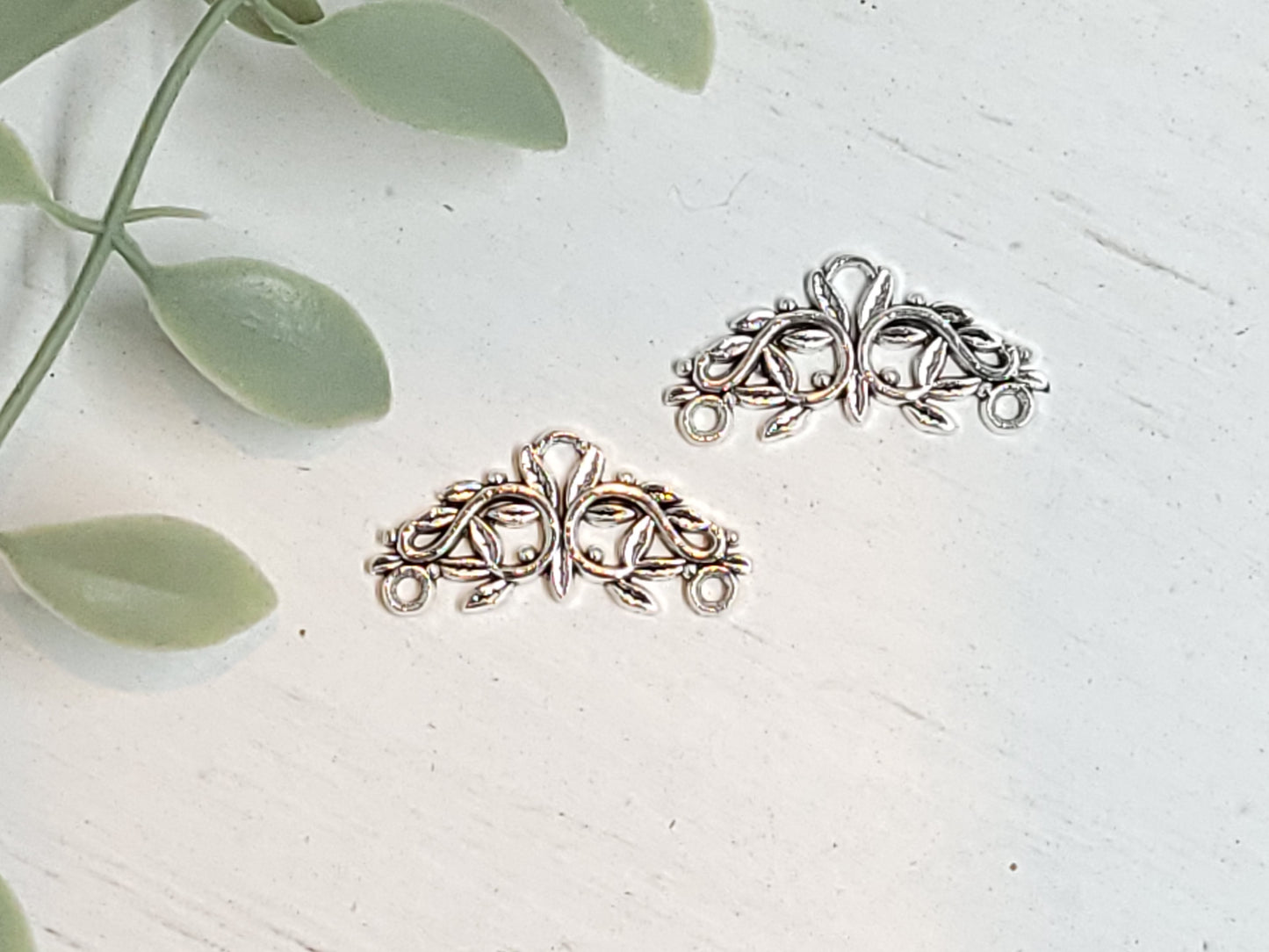 Connector Charm Pendants - style 4 - 12 pieces