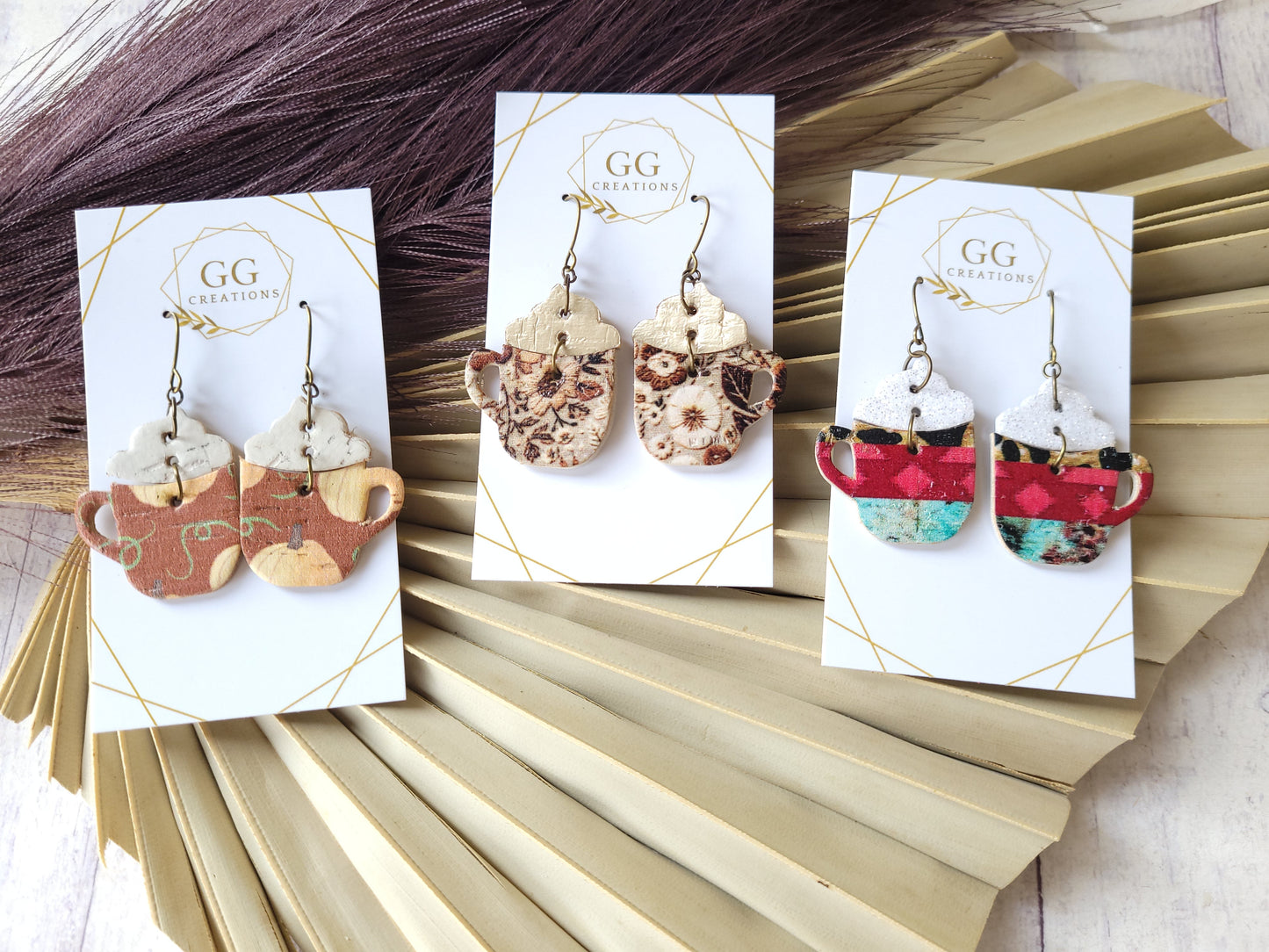 Preorder - Hug in a Mug - 1.25" mirrored pair - Steel Rule Wooden Earring Die