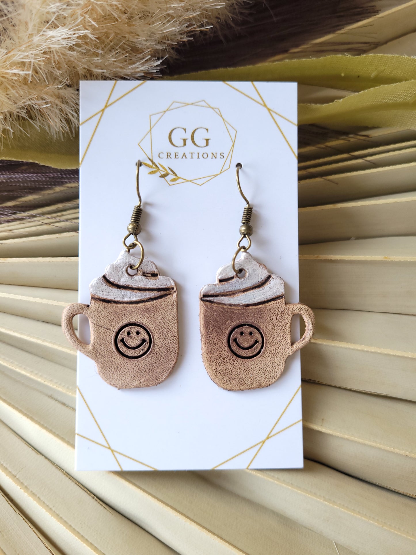 Love in a Mug - Embossed - 1.25" mirrored pair - Steel Rule Wooden Earring Die