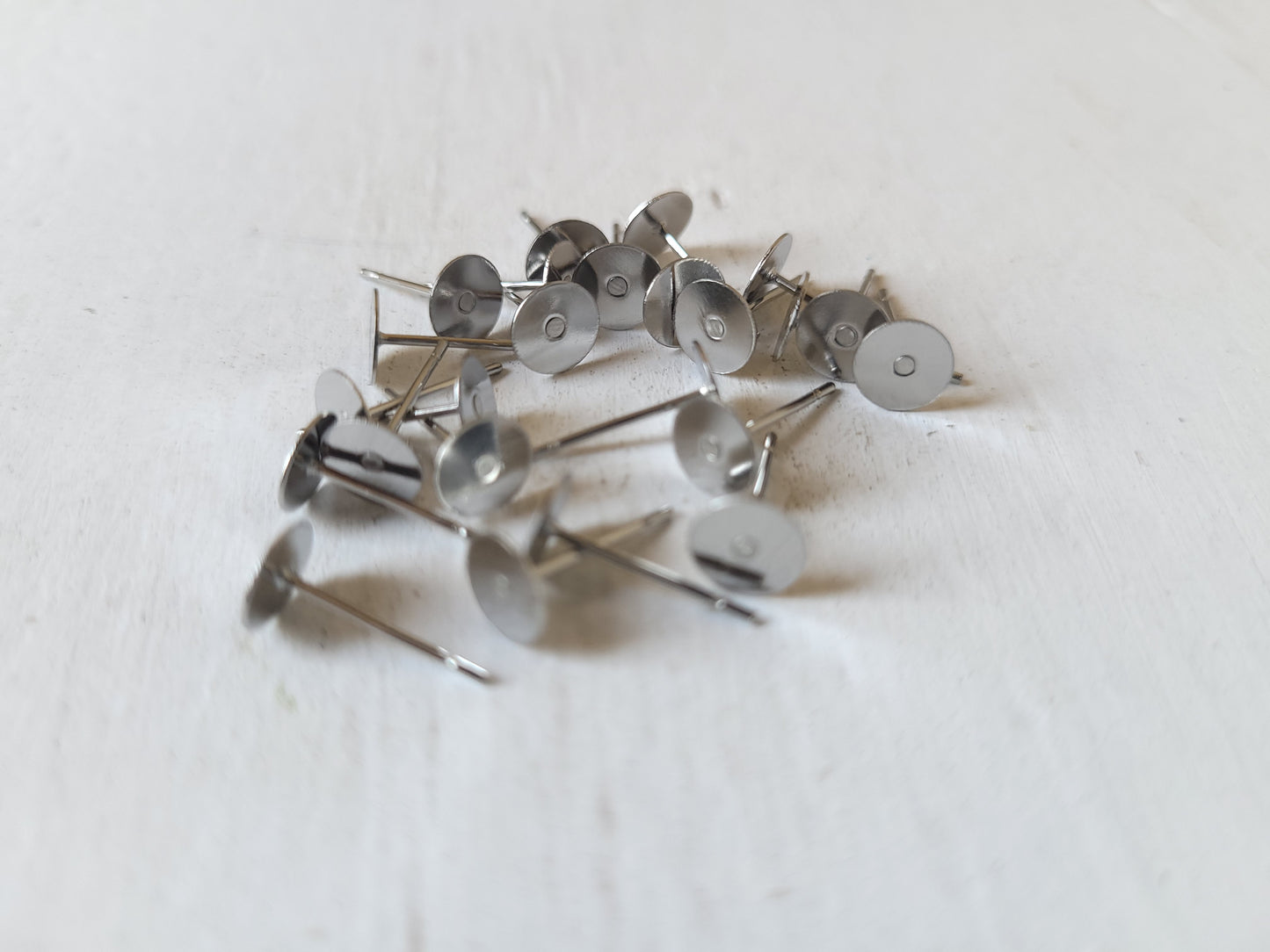 Flat Pad - 4mm, 5mm or 6mm - 24 count -Stainless Steel Studs