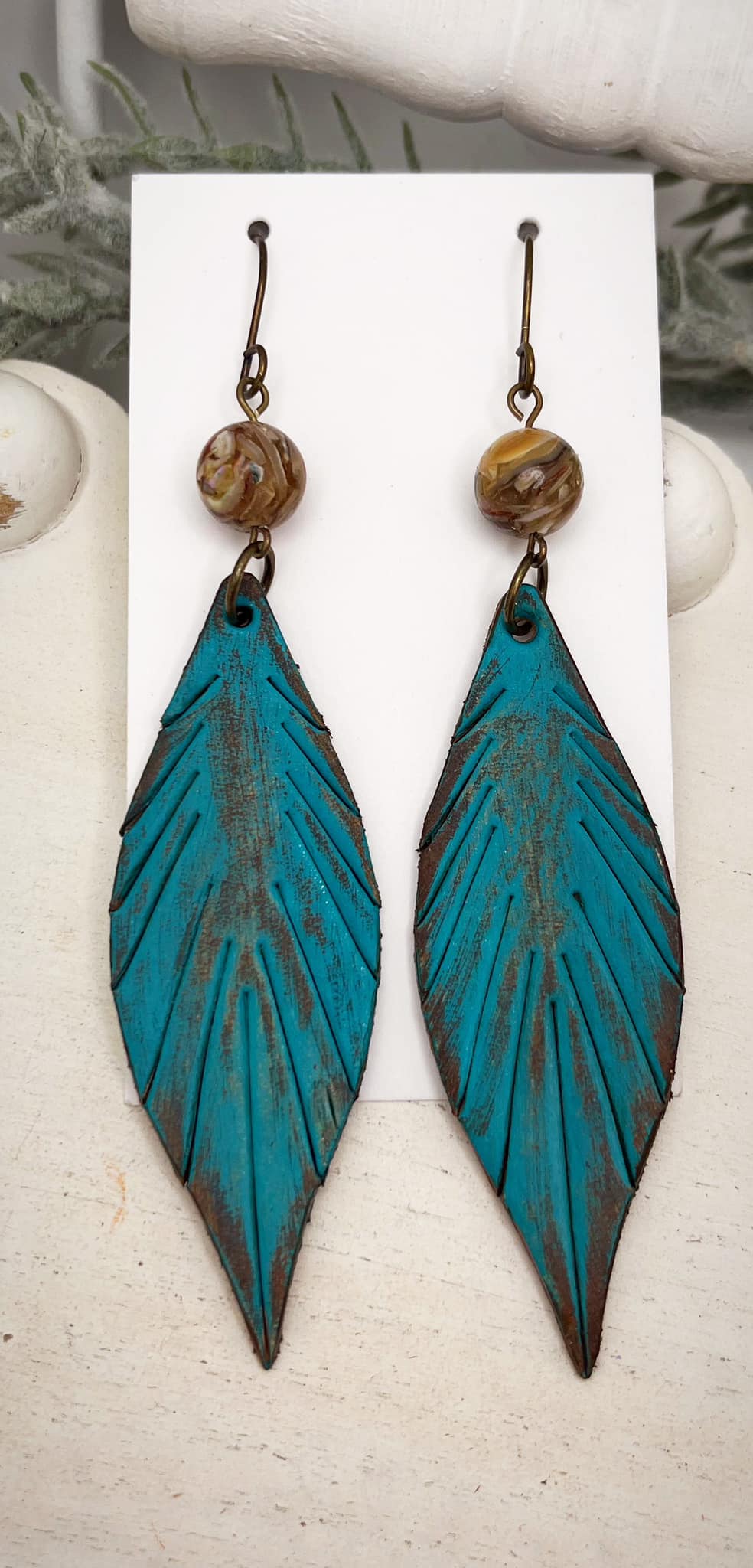 Gladys- Feather Fringe - Steel Rule Wooden Earring Die