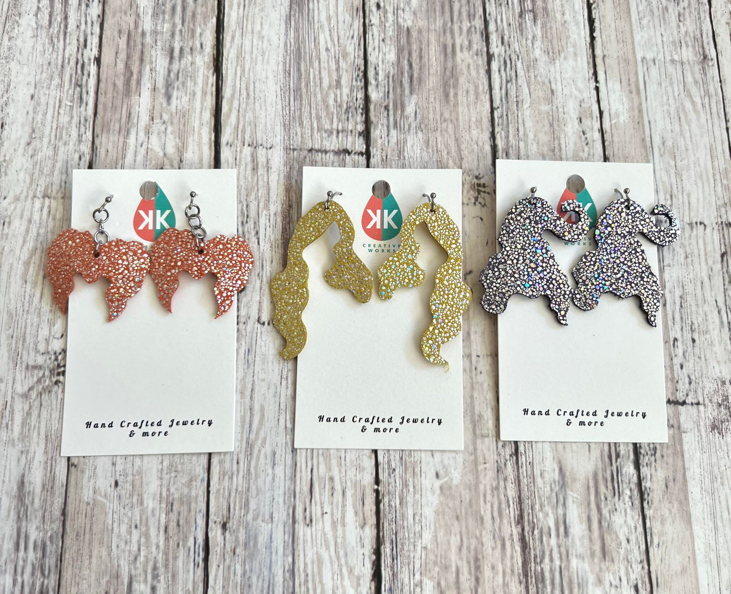 Preorder - Witch Hair Trio - 3 mirrored pairs - Earring Die