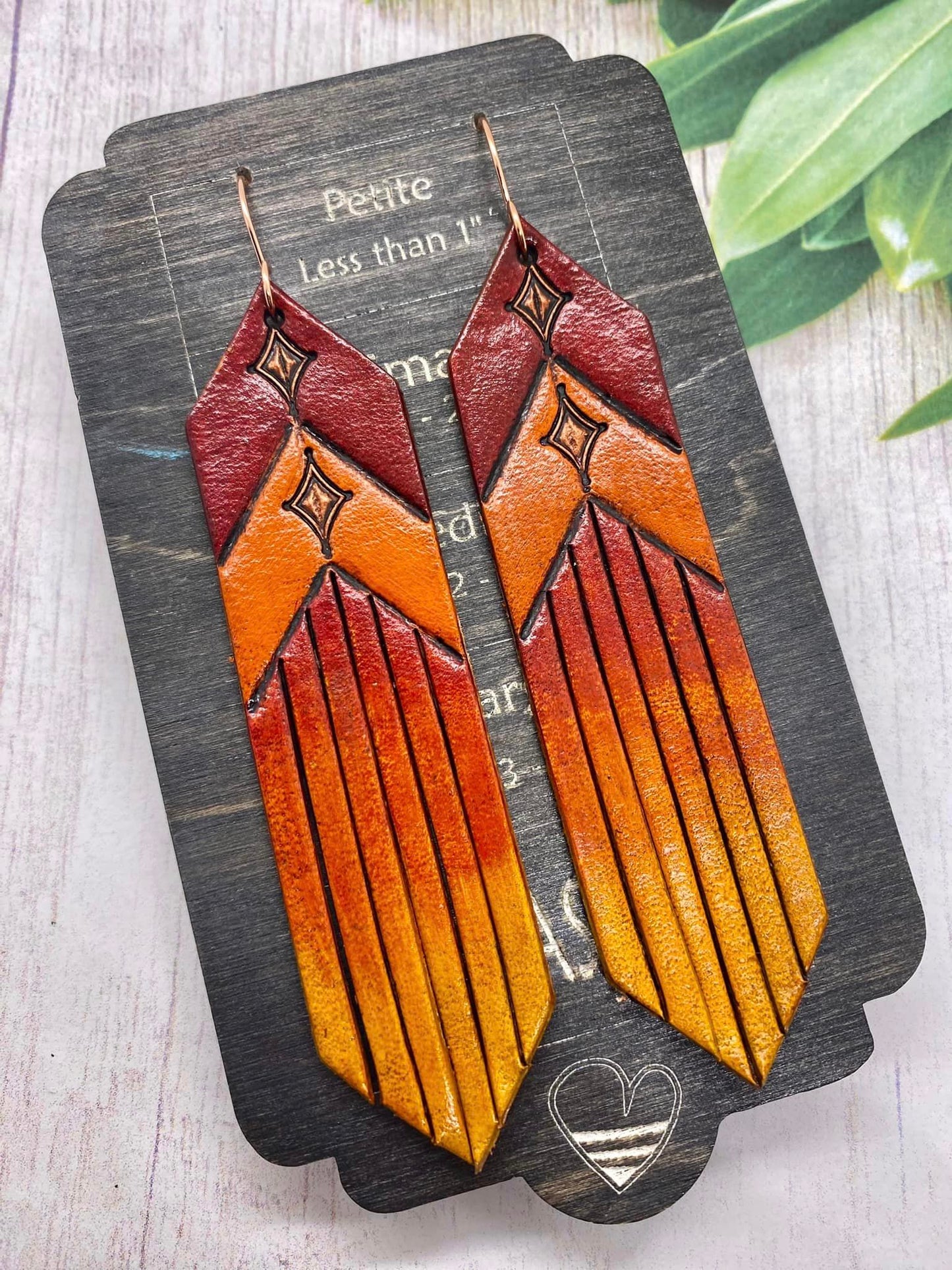 Evey Fringe - Embossed Fringed Chevron - Steele Rule Wooden Earring Die