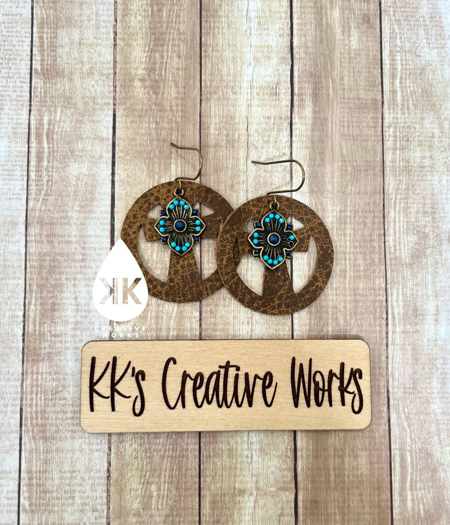 Preorder - Cross on Circle - Steel Rule Wooden Earring Die
