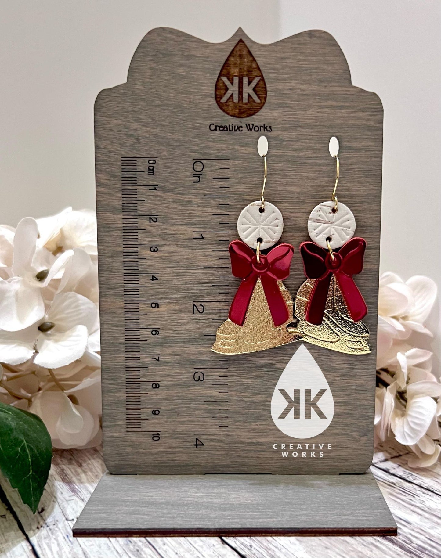 KK's Winter Ice Skates - Embossed mirrored pair - Steele Rule Wooden Earring Die