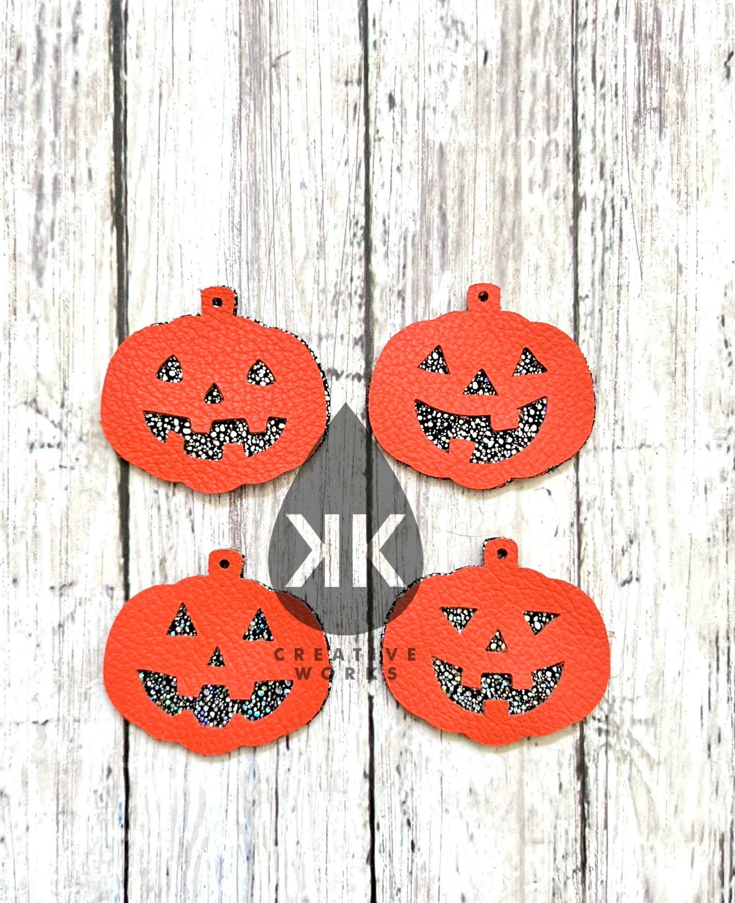 Jack-O-Lantern - 4 designs- Steel Rule Wooden Earring Die