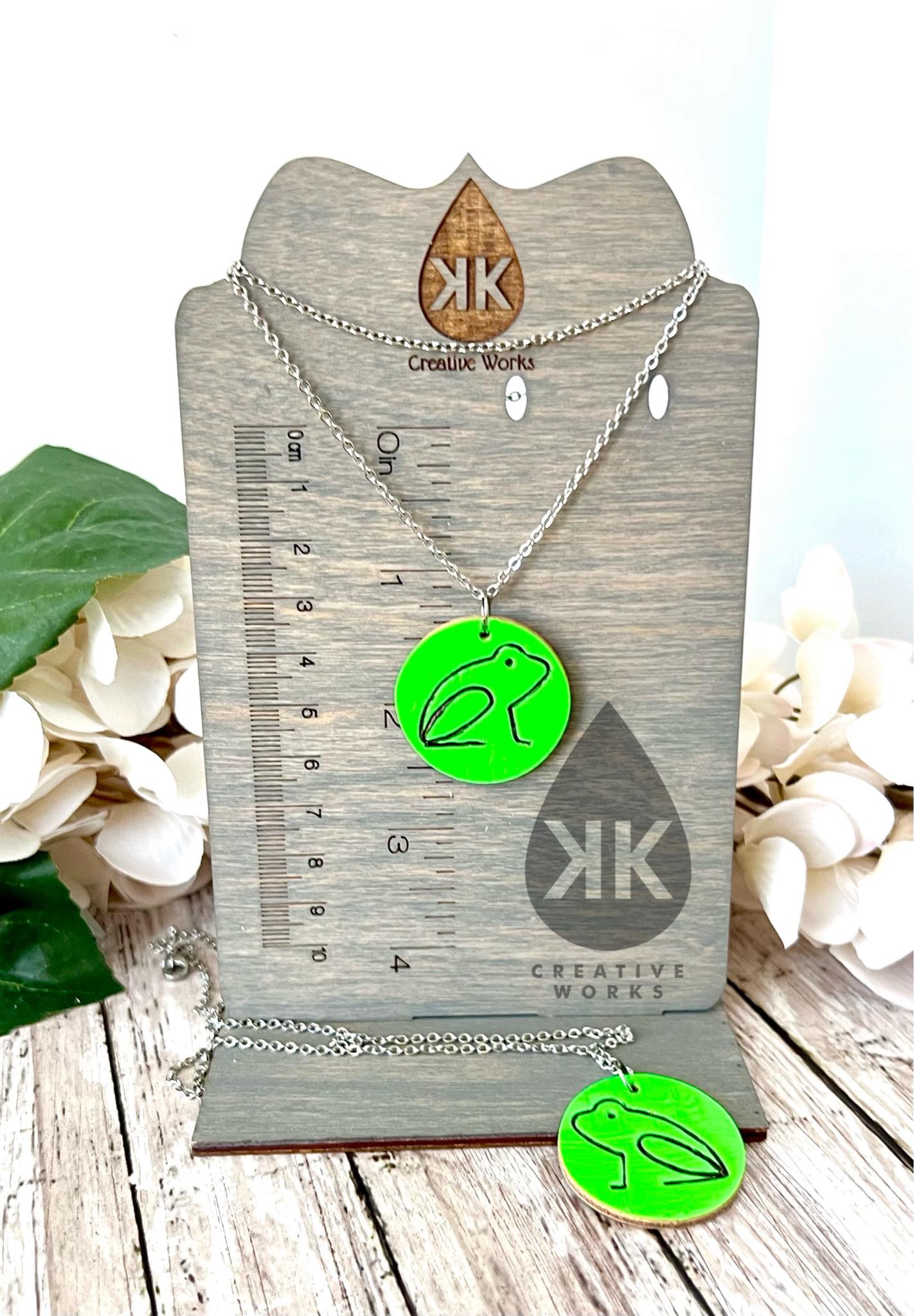 KK’s Fabulous Frogs - Embossed and Mirrored - Steel Rule Wooden Earring Die