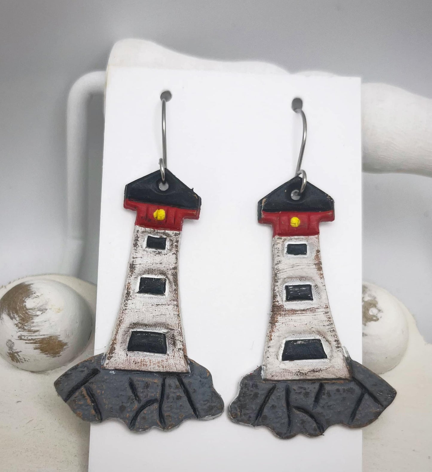 Lighthouse - 2" Embossed - Steel Rule Wooden Earring Die