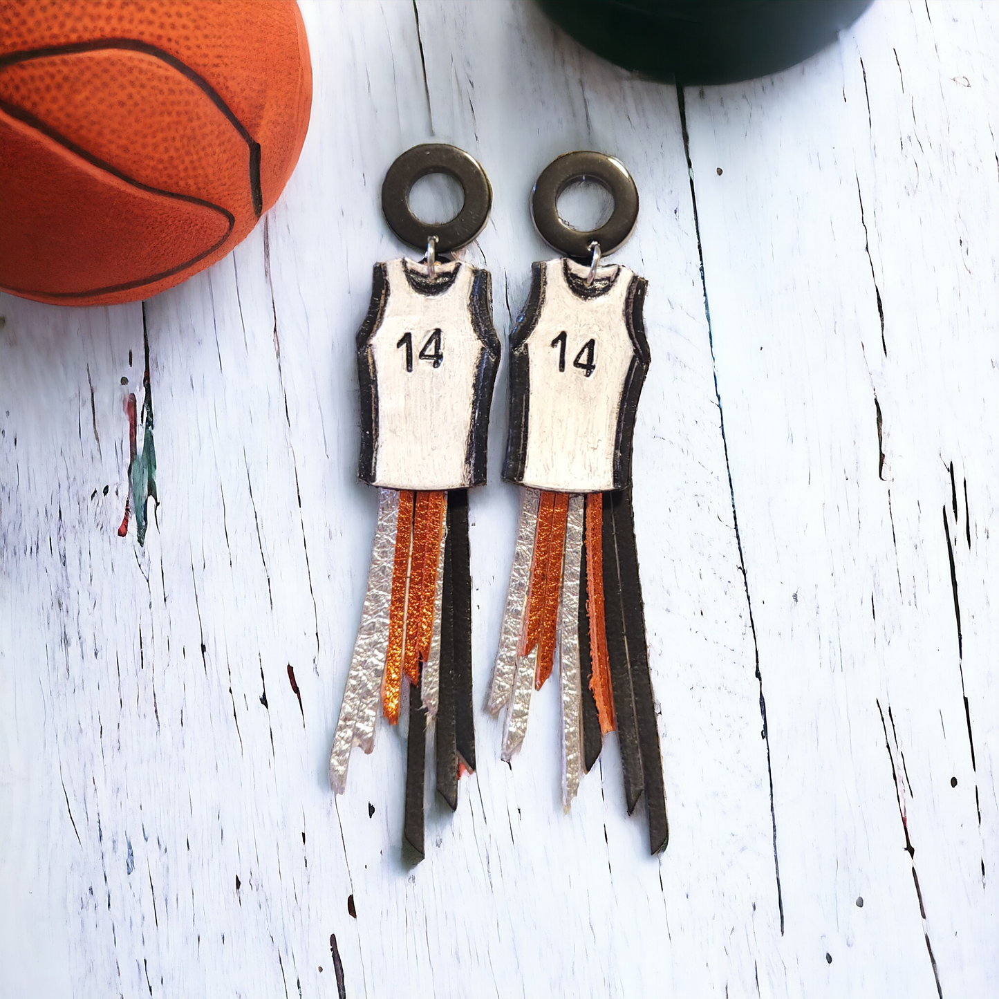 Slam Dunk - Embossed Basketball Themed Set - 4 Designs - Steel Rule Wooden Earring Die