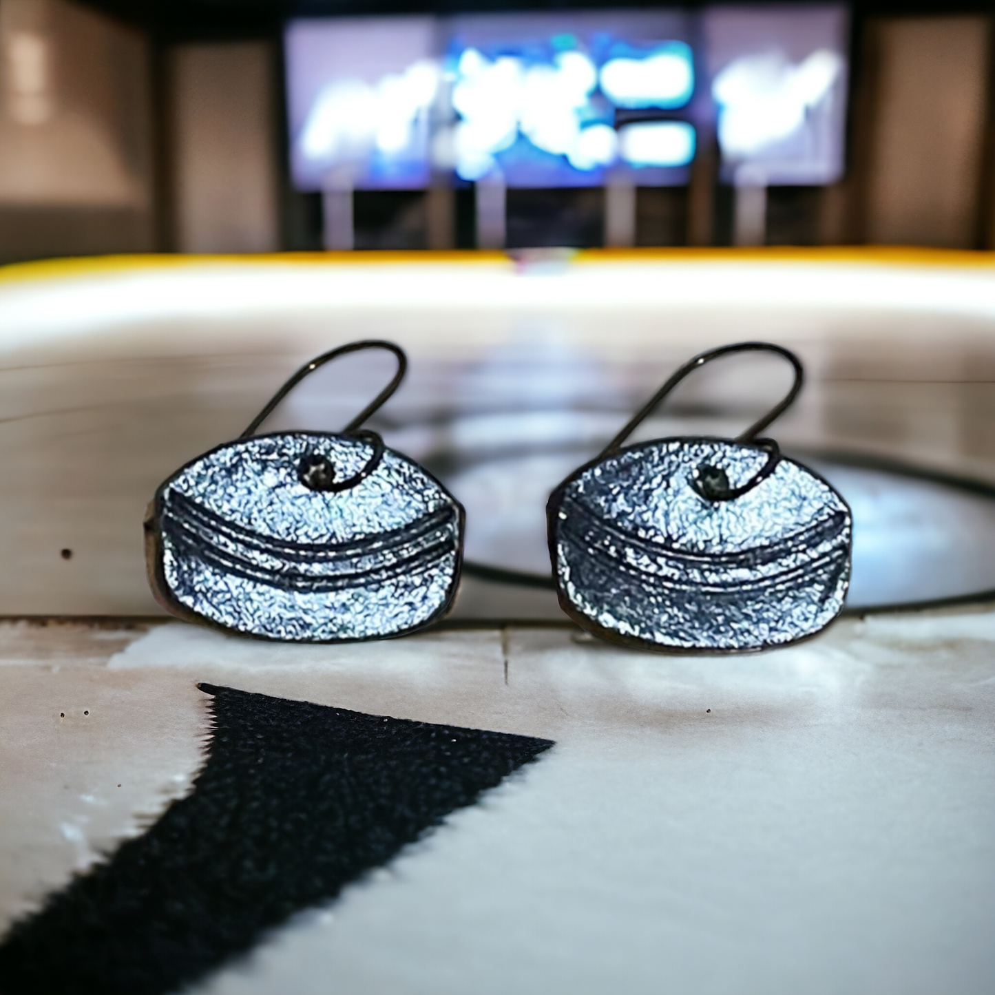 Hockey Earring Die - Embossed - Steel Rule Wooden Earring Die