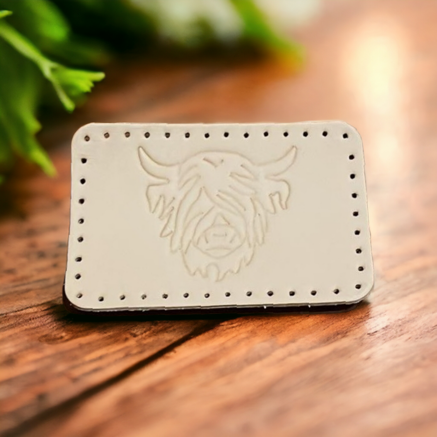 Preorder - Hat Patch - Highlander Cow (Embossed) - Steel Rule Wooden Die