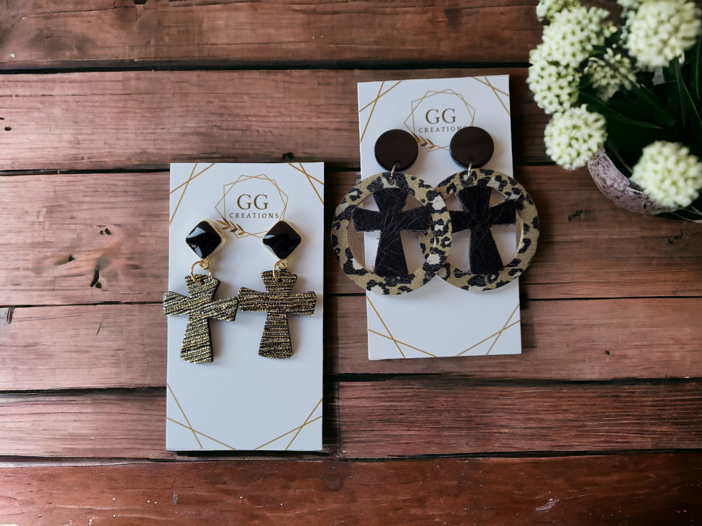 Cross - Add on Cross for Cross on Circle - Steel Rule Wooden Earring Die