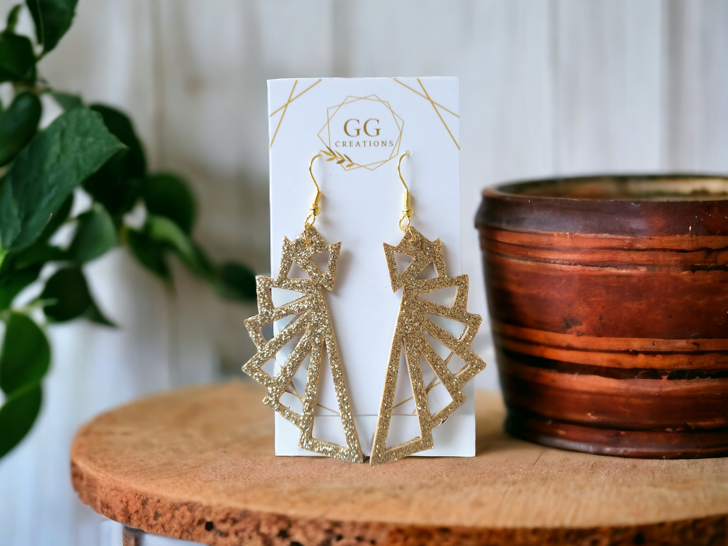 Strange Reflections - Mirrored Pair - Geometric shape - Steele Rule Wooden Earring Die