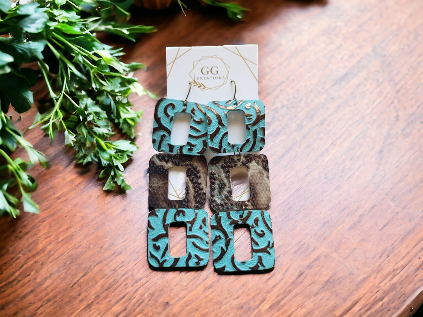 Melody's Mix - 3 designs - Geometric shapes - Steel Rule Wooden Earring Die