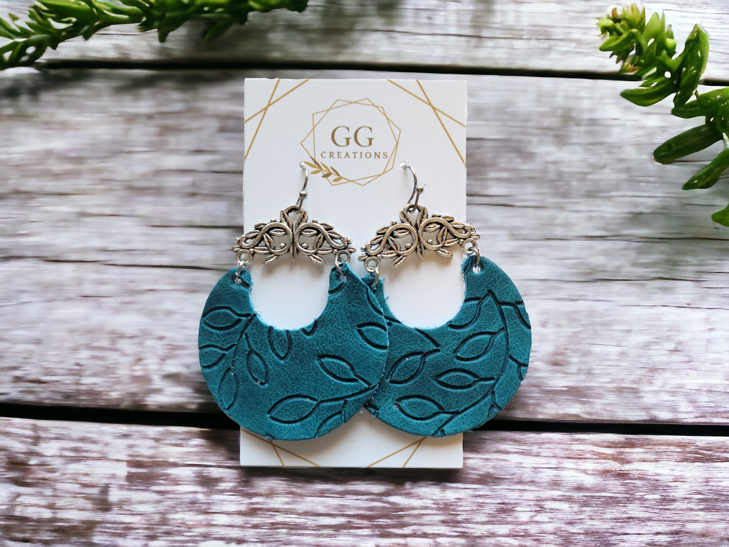 Whispy Vines Embossing plate - Steel Rule Wooden Earring Die