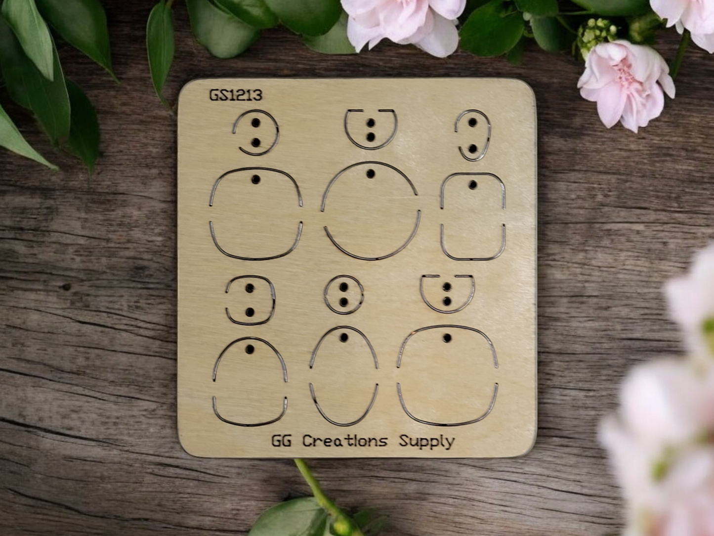 Preorder - Multi Shapes with connectors - NOT Embossed - Steel Rule Wooden Earring Die