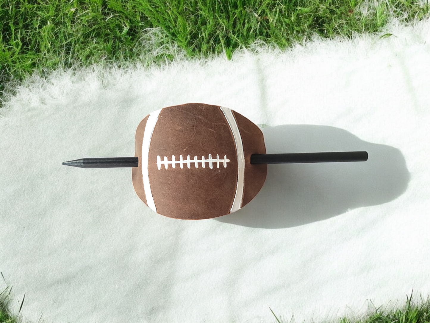 Football Barrett Stick Die - Embossed - 2 cuts - Steele Rule Wooden Die
