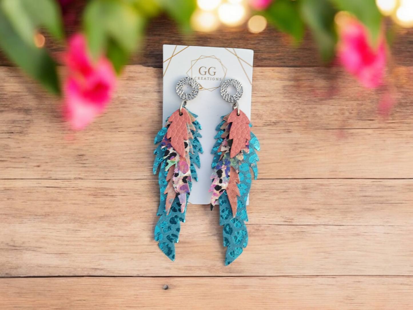 Jagged Feathers - 4 layers - Steel Rule Wooden Earring Die