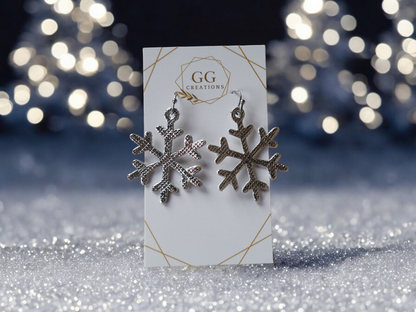 Preorder - Delicate Snowflakes - 1.5" Pair - Steel Rule Wooden Earring Die