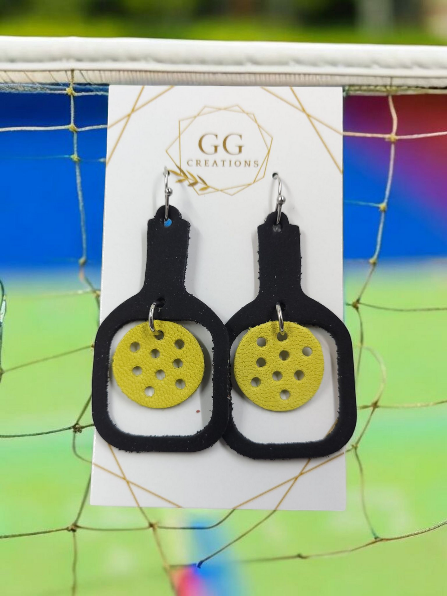 Preorder -Pickelball - Pair - Wooden Earring Die