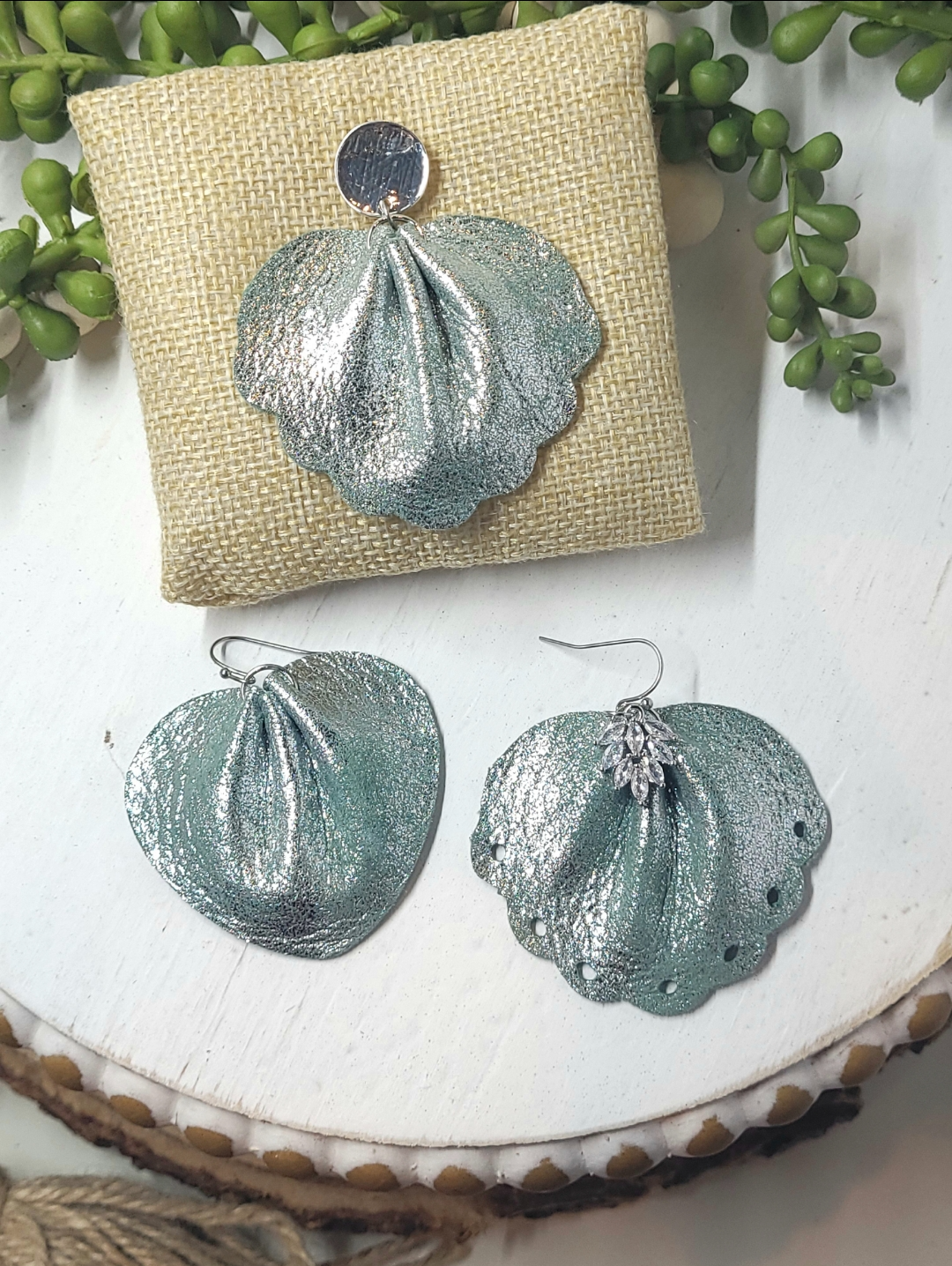 Preorder - Fat Leaf Pinched Trio - 1.75" - Steel Rule Wooden Earring Die