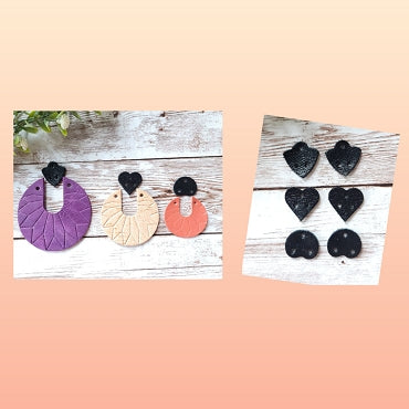 Preorder - Connectors - Style 3 - scalloped, heart, kidney shape - Steel Rule Wooden Earring Die