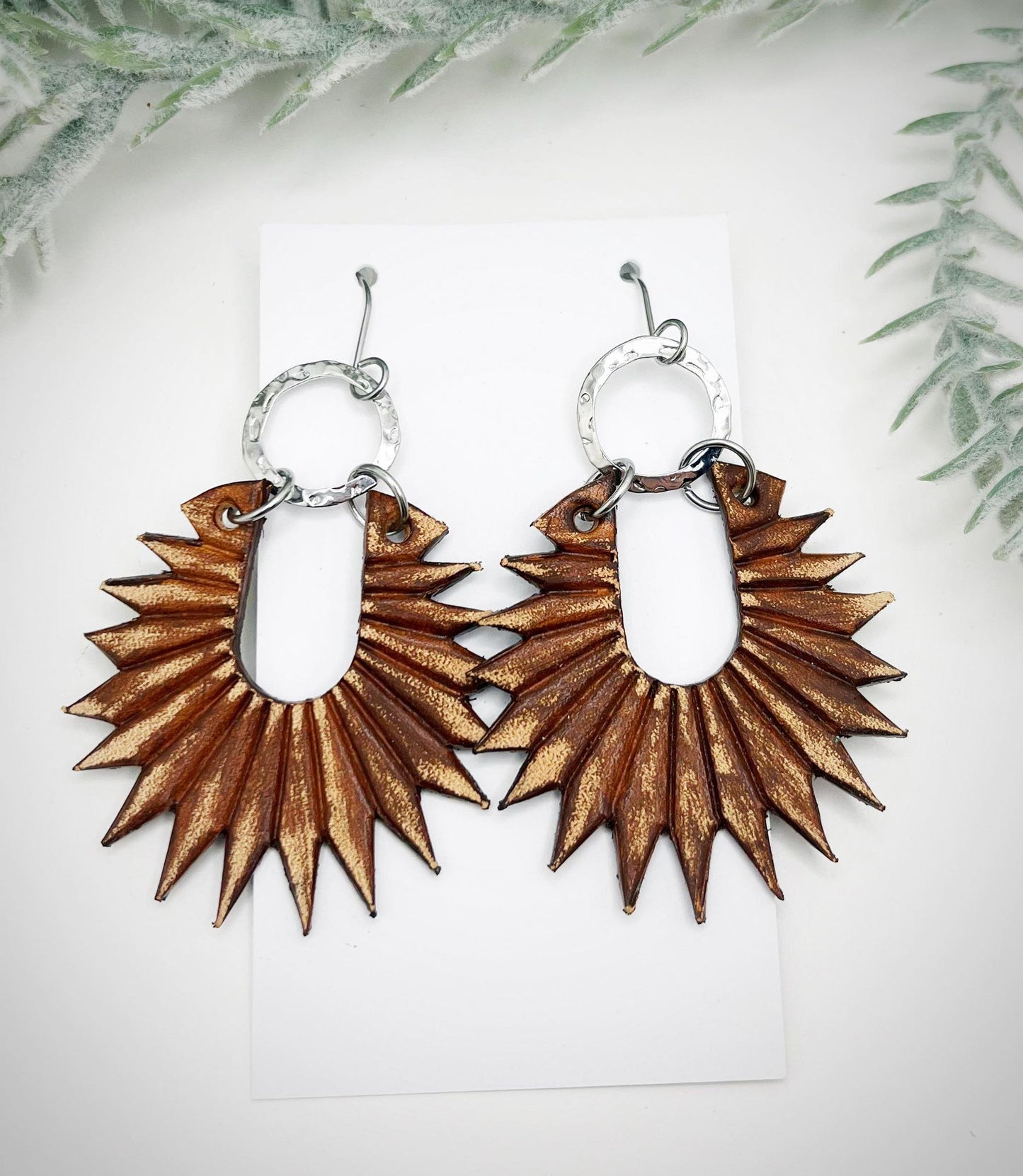 Embossed Sunray Burst - Steel Rule Wooden Earring Die