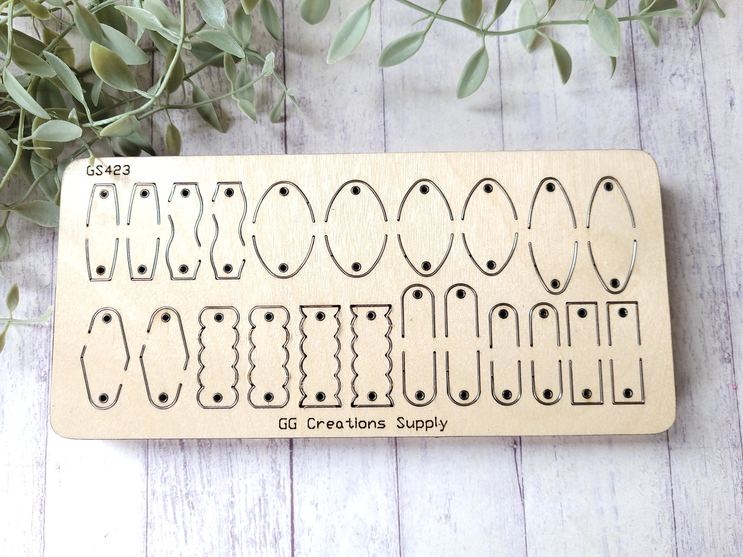 Tab and connector set- 22 piece tab and connector set - Steel Rule Wooden Earring Die