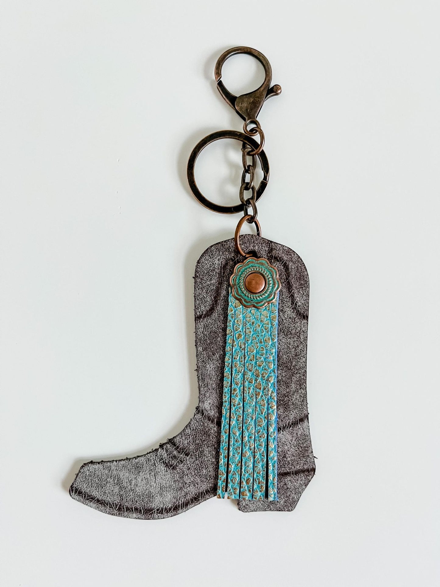 Cowboy Boot - 4" Embossed -Accessory, Keychain, Rear View Mirror Charm- Steel Rule Wooden Die