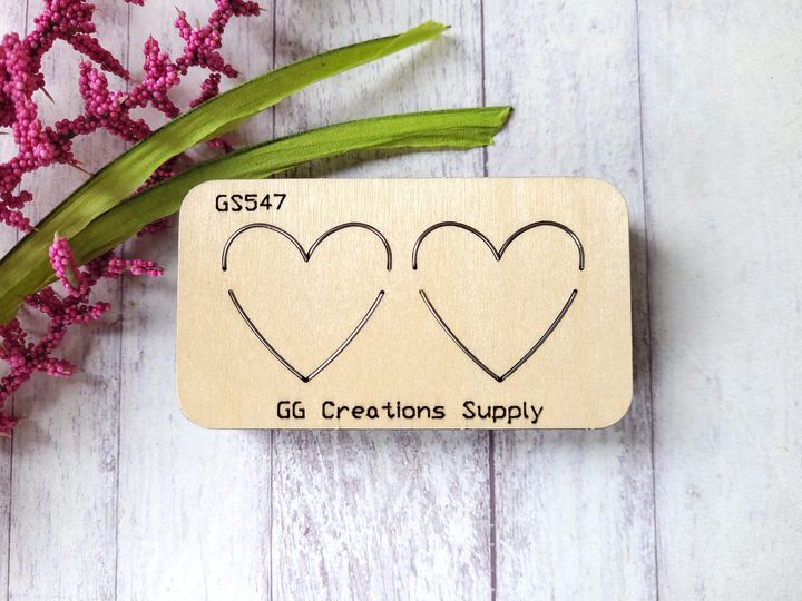 Heart - Add on for the Heart on Circle - Steel Rule Wooden Earring Die