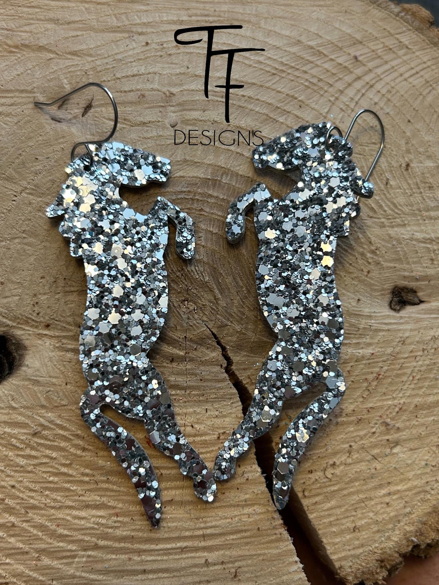 Stallion Horse - 3.5" (mirrored pair) - Steel Rule Wooden Earring Die