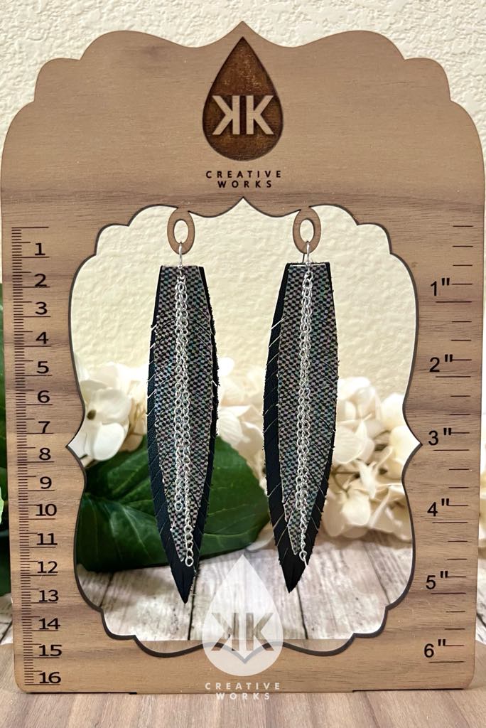 Preorder - KK's Fantasia's Fantasy Fringe Feathers - Steel Rule Wooden Earring Die