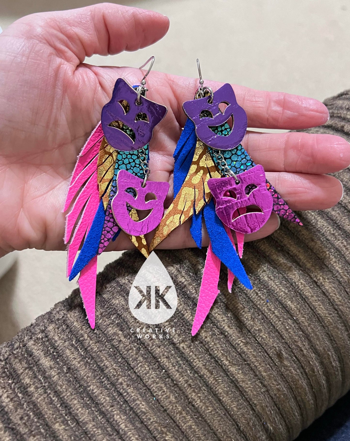 Mini Drama Masks Trio - Steel Rule Earring Die